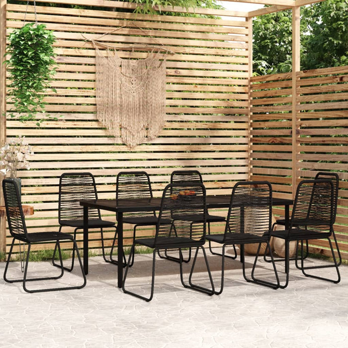Set de mobilier pentru grădină, 9 piese, negru - WALTI WALTI