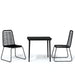 Set de mobilier pentru grădină, 3 piese, negru - WALTI WALTI