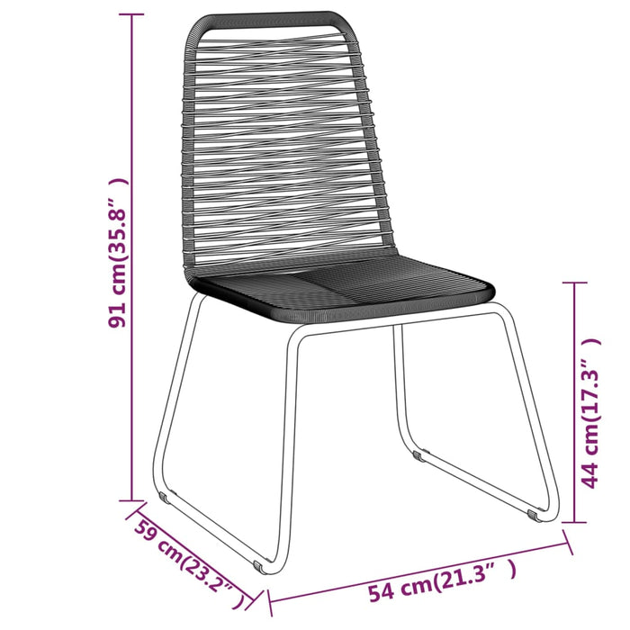 Set de mobilier pentru grădină, 3 piese, negru - WALTI WALTI