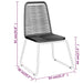 Set de mobilier pentru grădină, 3 piese, negru - WALTI WALTI