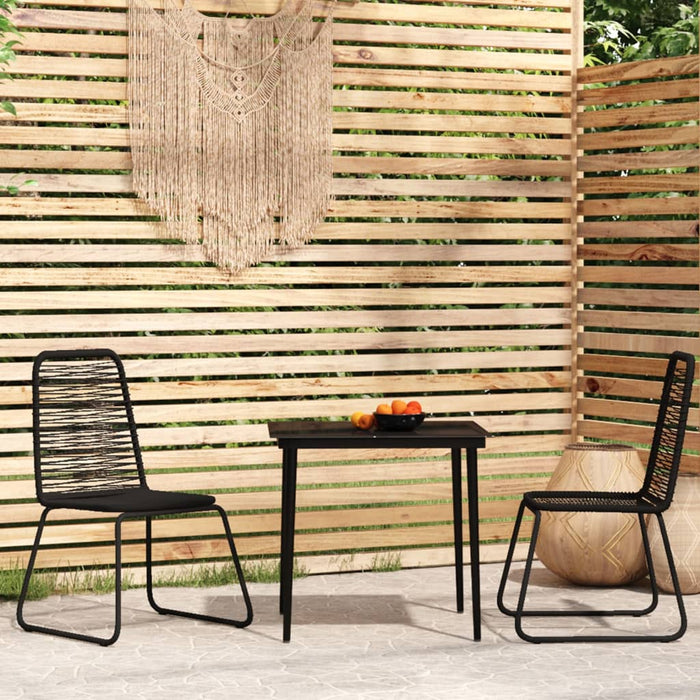 Set de mobilier pentru grădină, 3 piese, negru - WALTI WALTI