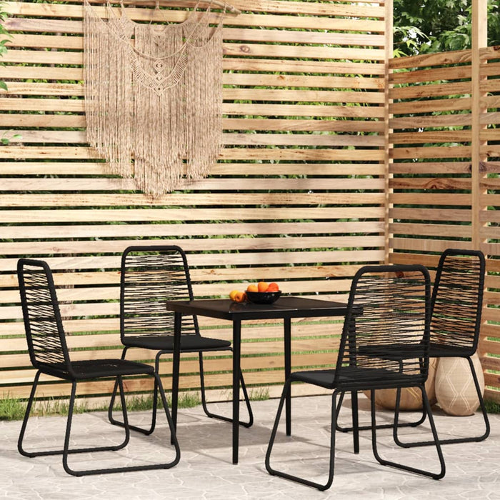 Set de mobilier pentru grădină, 5 piese, negru - WALTI WALTI