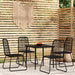 Set de mobilier pentru grădină, 5 piese, negru - WALTI WALTI