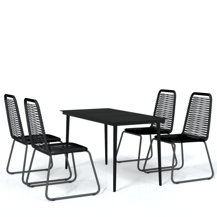Set de servit masa pentru grădină, 5 piese, negru - WALTI WALTI