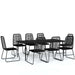 Set de mobilier pentru grădină, 9 piese, negru - WALTI WALTI