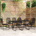 Set de mobilier pentru grădină, 9 piese, negru - WALTI WALTI
