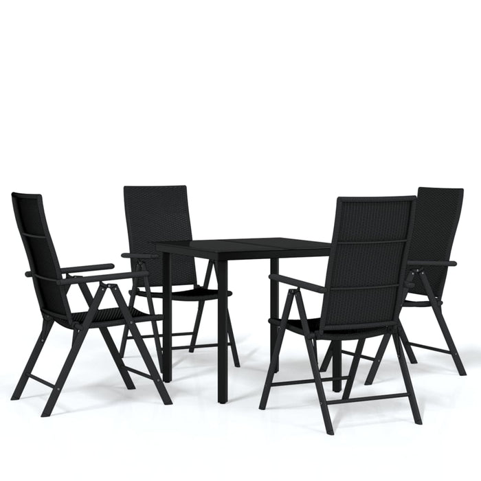 Set de mobilier pentru grădină, 5 piese, negru - WALTI WALTI