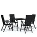 Set de mobilier pentru grădină, 5 piese, negru - WALTI WALTI