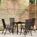 Set de mobilier pentru grădină, 5 piese, negru - WALTI WALTI