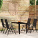 Set de servit masa pentru grădină, 5 piese, negru - WALTI WALTI