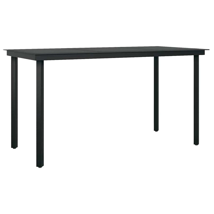 Set de servit masa pentru grădină, 7 piese, negru - WALTI WALTI