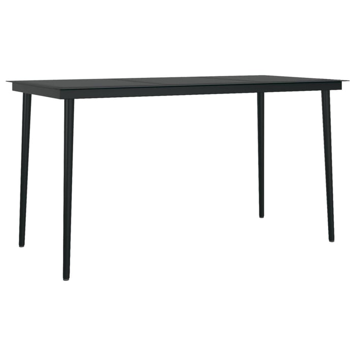 Set de servit masa pentru grădină, 5 piese, negru - WALTI WALTI