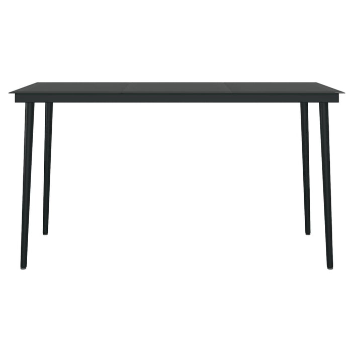Set de servit masa pentru grădină, 5 piese, negru - WALTI WALTI