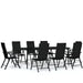 Set mobilier de grădină, 9 piese, negru - WALTI WALTI