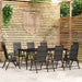 Set mobilier de grădină, 9 piese, negru - WALTI WALTI