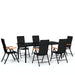 Set de mobilier pentru grădină, 7 piese, negru - WALTI WALTI