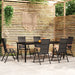 Set de mobilier pentru grădină, 7 piese, negru - WALTI WALTI