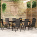 Set mobilier de grădină, 9 piese, negru - WALTI WALTI