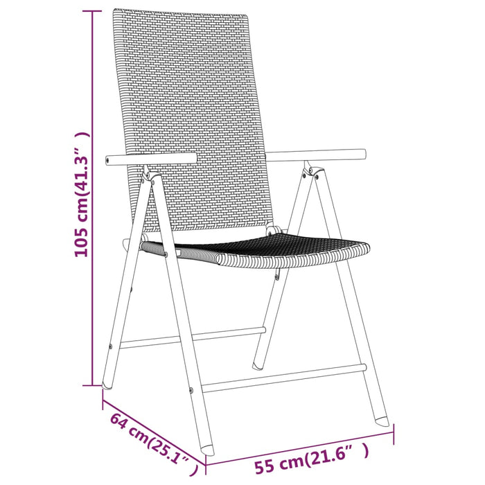 Set de servit masa pentru grădină, 5 piese, negru - WALTI WALTI