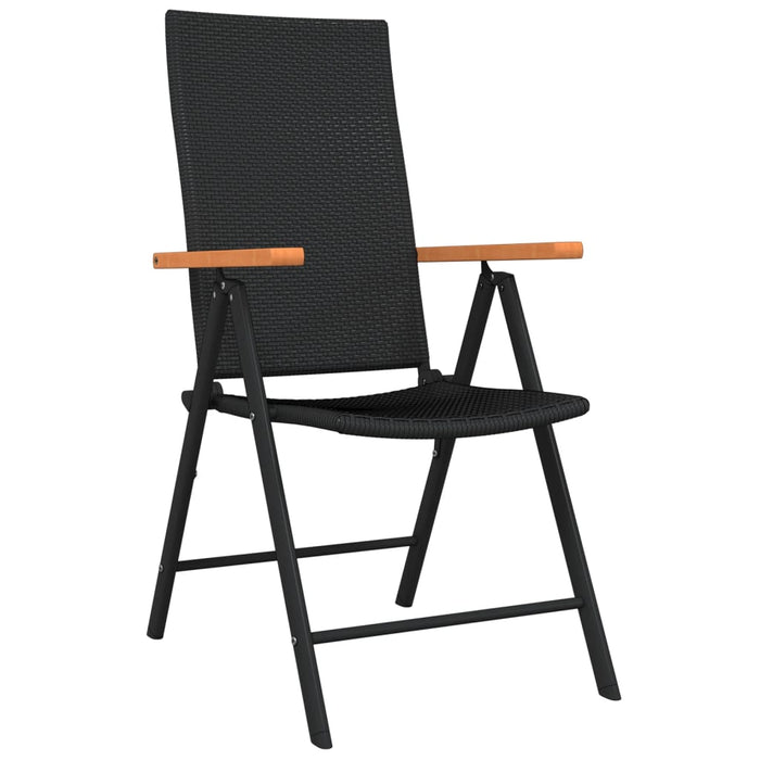 Set de servit masa pentru grădină, 5 piese, negru - WALTI WALTI