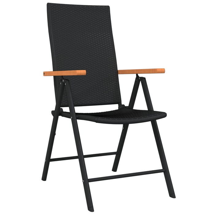 Set de servit masa pentru grădină, 7 piese, negru WALTI