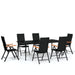 Set de mobilier pentru grădină, 7 piese, negru - WALTI WALTI