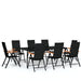 Set mobilier de grădină, 9 piese, negru - WALTI WALTI