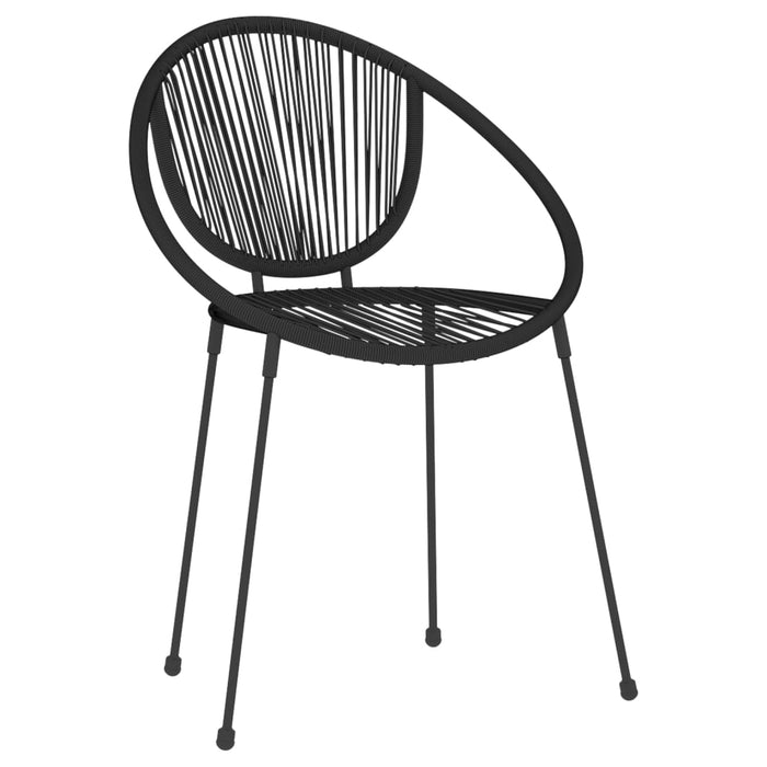 Set de servit masa pentru grădină, 7 piese, negru WALTI