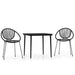 Set de mobilier pentru grădină, 3 piese, negru - WALTI WALTI