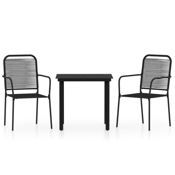 Set de mobilier pentru grădină, 3 piese, negru - WALTI WALTI