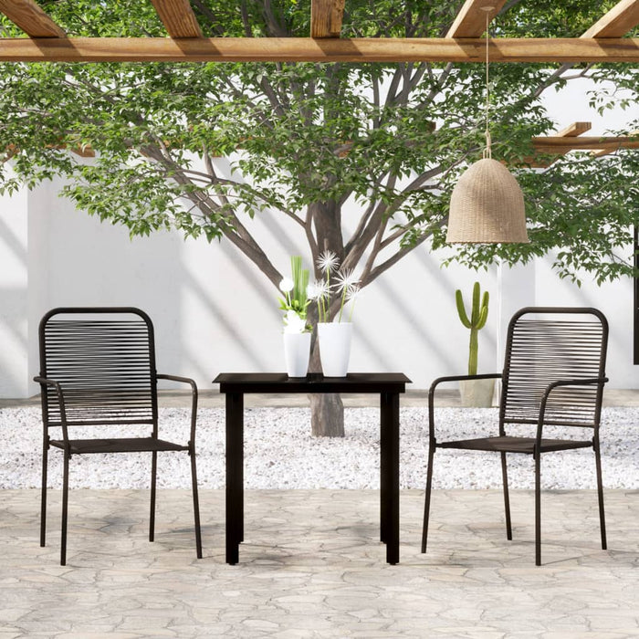 Set de mobilier pentru grădină, 3 piese, negru - WALTI WALTI