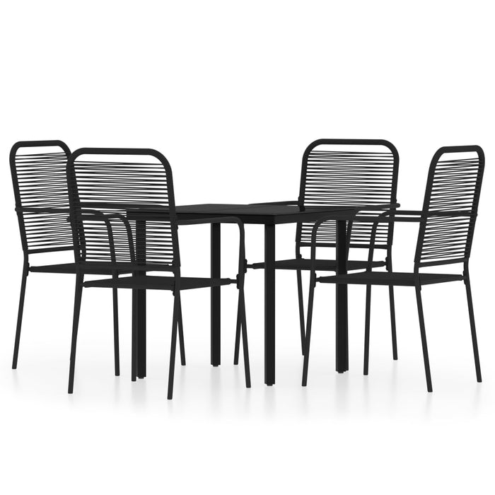 Set de servit masa pentru grădină, 5 piese, negru - WALTI WALTI