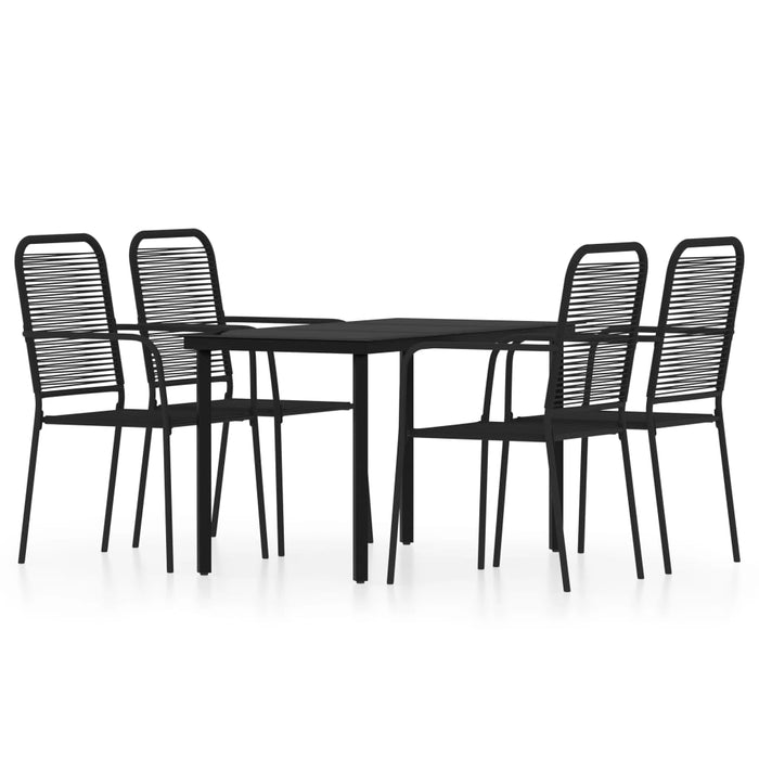 Set de servit masa pentru grădină, 5 piese, negru - WALTI WALTI