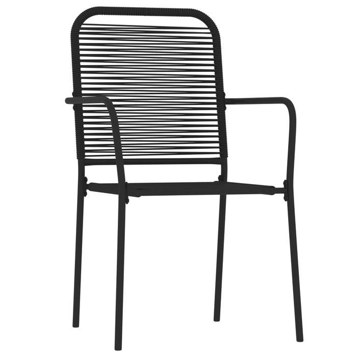 Set de mobilier pentru grădină, 7 piese, negru WALTI
