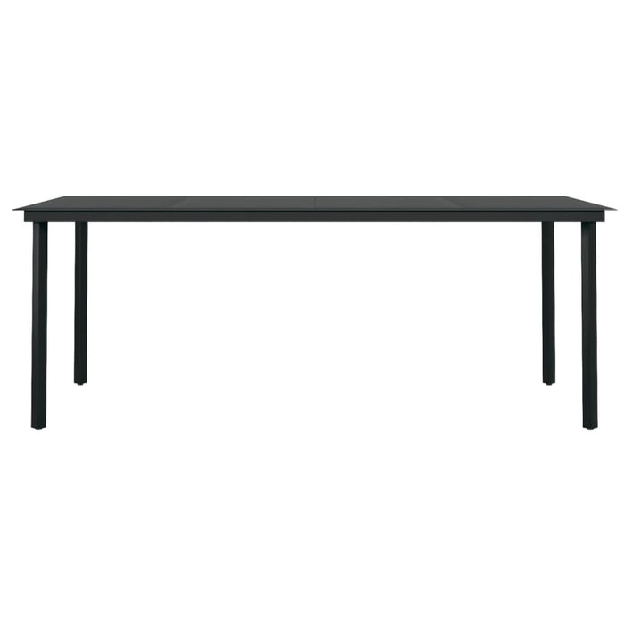 Set de mobilier pentru grădină, 7 piese, negru WALTI