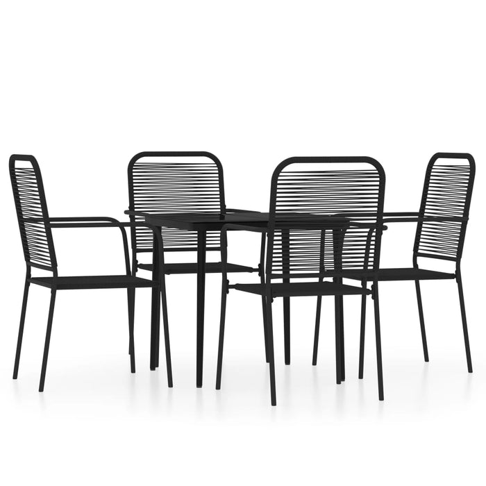 Set de servit masa pentru grădină, 5 piese, negru WALTI