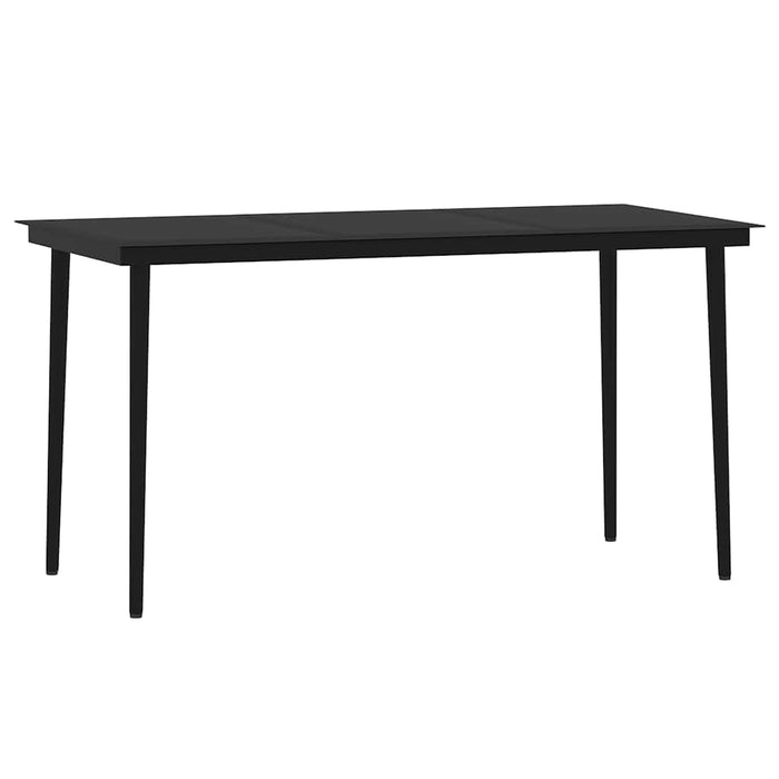 Set de servit masa pentru grădină, 7 piese, negru - WALTI WALTI