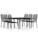 Set de mobilier pentru grădină, 7 piese, negru - WALTI WALTI