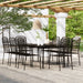 Set mobilier de grădină, 9 piese, negru - WALTI WALTI