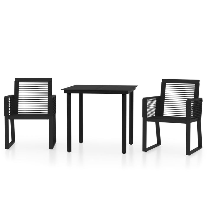 Set de mobilier pentru grădină, 3 piese, negru - WALTI WALTI