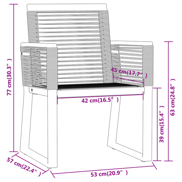 Set de mobilier pentru grădină, 5 piese, negru - WALTI WALTI
