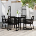 Set de mobilier pentru grădină, 5 piese, negru - WALTI WALTI