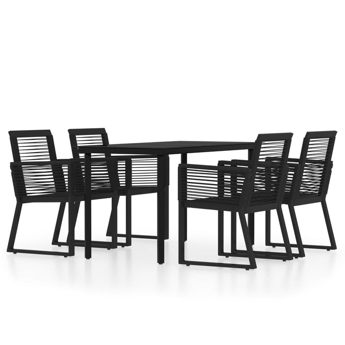 Set de mobilier pentru grădină, 5 piese, negru WALTI
