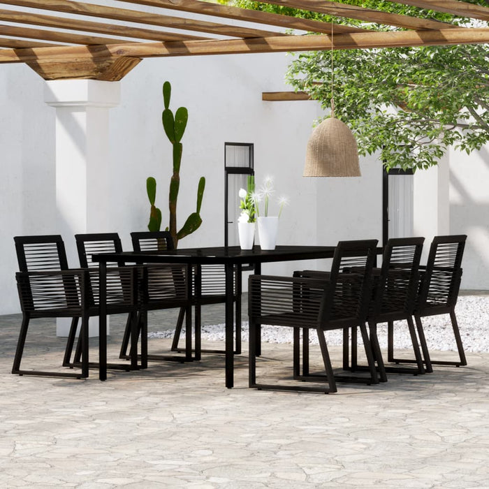 Set de mobilier pentru grădină, 7 piese, negru - WALTI WALTI