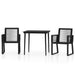 Set de mobilier pentru grădină, 3 piese, negru - WALTI WALTI