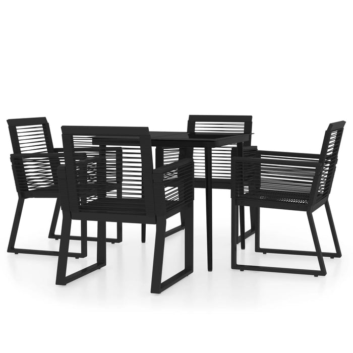 Set de mobilier pentru grădină, 5 piese, negru WALTI