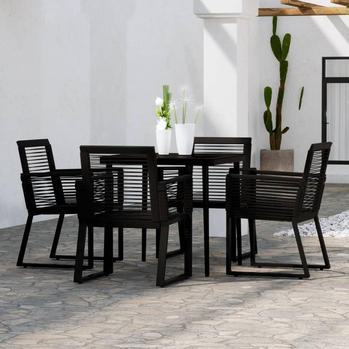 Set de mobilier pentru grădină, 5 piese, negru WALTI