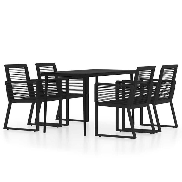 Set de mobilier pentru grădină, 5 piese, negru - WALTI WALTI