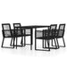 Set de mobilier pentru grădină, 5 piese, negru - WALTI WALTI
