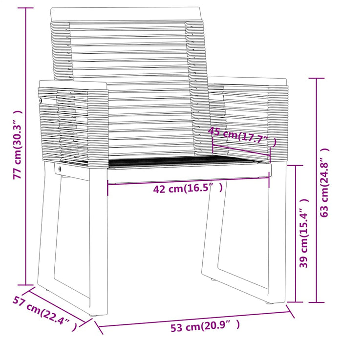 Set de mobilier pentru grădină, 5 piese, negru - WALTI WALTI